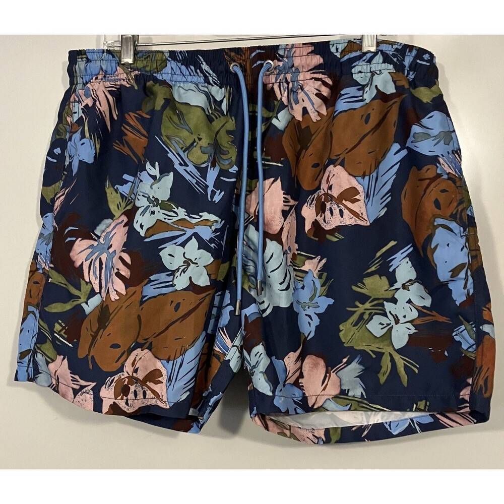 Rodd & Gunn Men’s Dartmoor Bay Swim Short Azure Blue Floral Sz 2XL NWT MSRP $110
